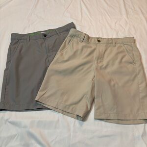 Men's Gray and Tan Shorts